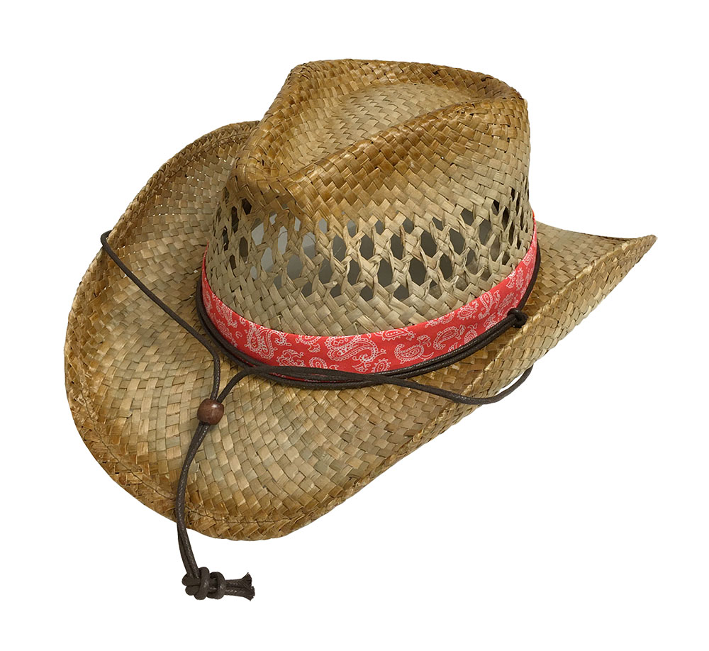 Wild Wild West Kids Cowboy Hat, Bandanna Print Band - Summer Hats